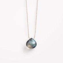 Load image into Gallery viewer, Iridescent Labradorite Fine Cord Necklace