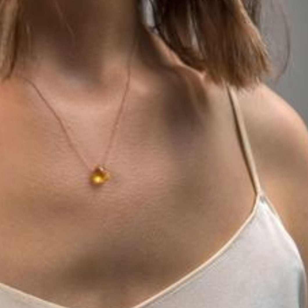 Citrine Fine Cord Necklace