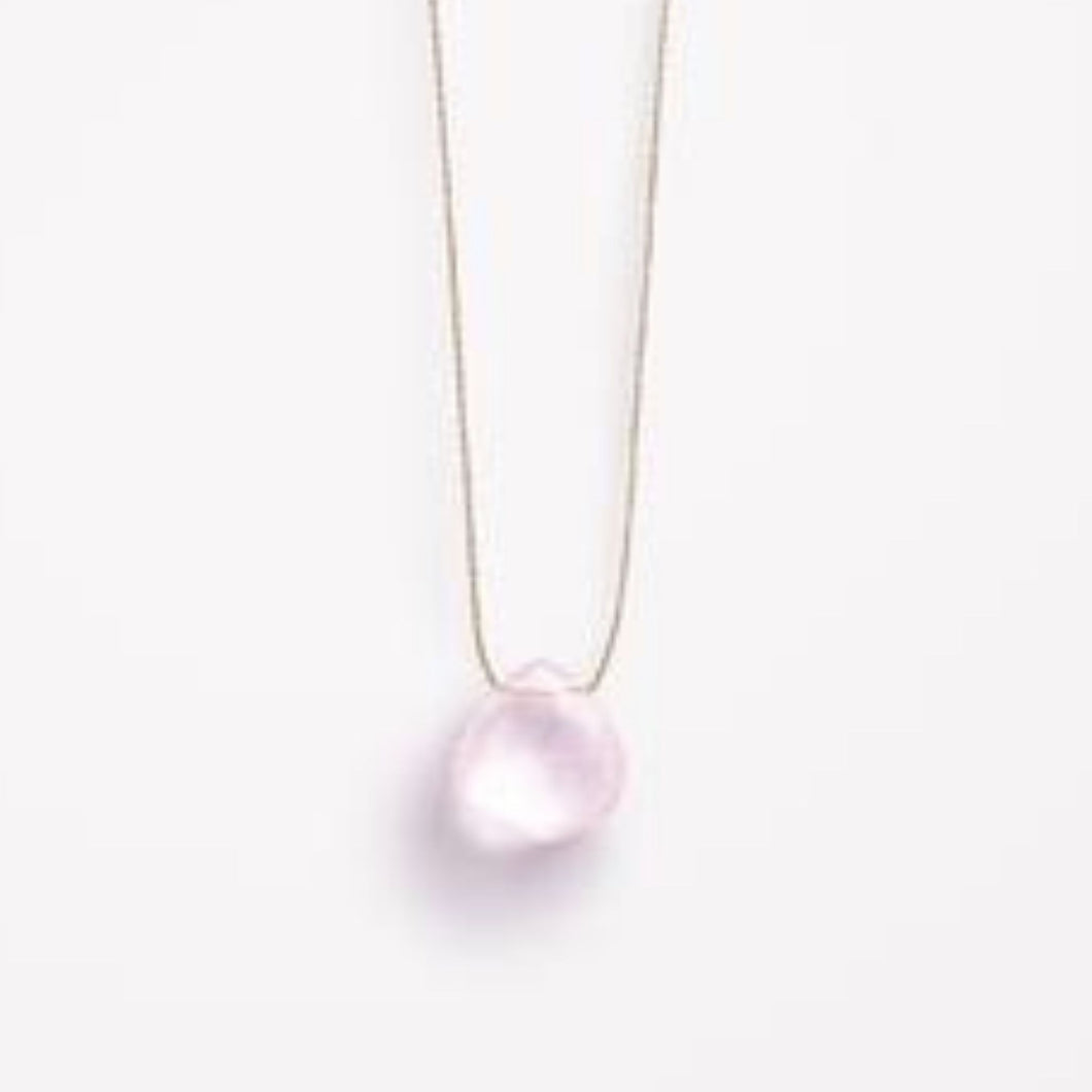 Rose Quartz Fine Cord Necklace