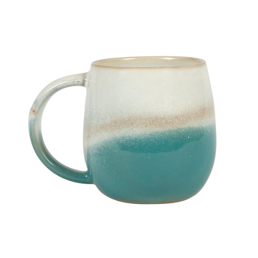 Dip Glazed Ombré Turquoise Mug